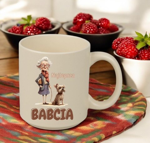 KUBEK Z NADRUKIEM PREZENT DZIEŃ BABCI URODZINY BABCIA IMIENINY BEŻOWY MAT KUBEK Z NADRUKIEM PREZENT DZIEŃ BABCI URODZINY BABCIA IMIENINY BEŻOWY MAT