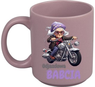 KUBEK Z NADRUKIEM PREZENT DZIEŃ BABCI URODZINY BABCIA IMIENINY FIOLET MAT