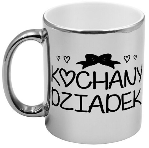 Kubek srebrny z nadrukiem grafiką prezent Dzień Dziadka różne wzory Dziadek Kubek srebrny z nadrukiem grafiką prezent Dzień Dziadka różne wzory Dziadek