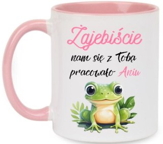 KUBEK NA POŻEGNANIE KOLEŻANKI KOLEGI Z PRACY Z IMIENIEM ŚMIESZNY PREZENT #