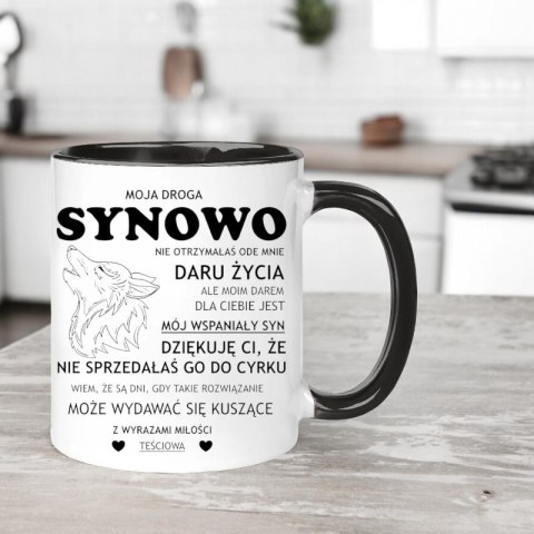 KUBEK DLA SYNOWEJ URODZINY IMIENINY ŚMIESZNY PREZENT SYNOWA KUBEK DLA SYNOWEJ URODZINY IMIENINY ŚMIESZNY PREZENT SYNOWA