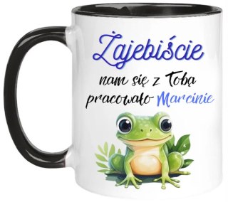 KUBEK NA POŻEGNANIE KOLEŻANKI KOLEGI Z PRACY Z IMIENIEM ŚMIESZNY PREZENT #