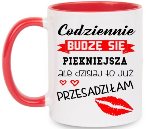 Kubek z nadrukiem prezent na DZIEŃ MATKI dla MAMY biało/czerwony Kubek z nadrukiem prezent na DZIEŃ MATKI dla MAMY biało/czerwony