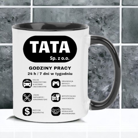Kubek z nadrukiem śmieszny prezent na DZIEŃ OJCA dla TATY Kubek z nadrukiem śmieszny prezent na DZIEŃ OJCA dla TATY