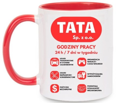 Kubek z nadrukiem śmieszny prezent na DZIEŃ OJCA dla TATY Kubek z nadrukiem śmieszny prezent na DZIEŃ OJCA dla TATY
