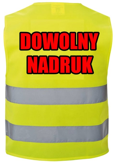 KAMIZELKA ODBLASKOWA Z NADRUKIEM NAPISEM LOGO REKLAMA BHP XXL # KAMIZELKA ODBLASKOWA Z NADRUKIEM NAPISEM LOGO REKLAMA BHP XXL #