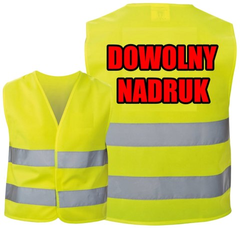 KAMIZELKA ODBLASKOWA Z NADRUKIEM NAPISEM LOGO REKLAMA BHP XXL # KAMIZELKA ODBLASKOWA Z NADRUKIEM NAPISEM LOGO REKLAMA BHP XXL #