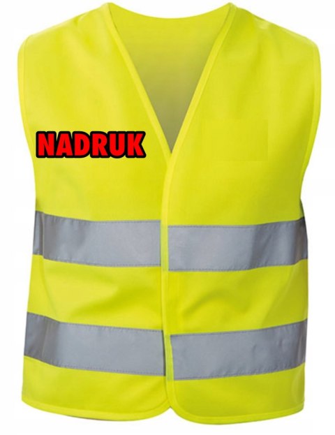 KAMIZELKA ODBLASKOWA Z NADRUKIEM PRZÓD TYŁ NAPIS LOGO REKLAMA BHP XXL # KAMIZELKA ODBLASKOWA Z NADRUKIEM PRZÓD TYŁ NAPIS LOGO REKLAMA BHP XXL #