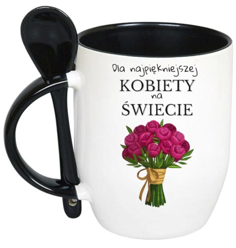 KUBEK Z ŁYŻECZKĄ PREZENT DZIEŃ KOBIET DLA KOLEŻANKI DZIEWCZYNY MAMY WZORY KUBEK Z ŁYŻECZKĄ PREZENT DZIEŃ KOBIET DLA KOLEŻANKI DZIEWCZYNY MAMY WZORY