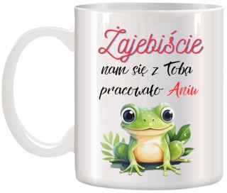 KUBEK NA POŻEGNANIE KOLEŻANKI KOLEGI Z PRACY Z IMIENIEM ŚMIESZNY PREZENT #