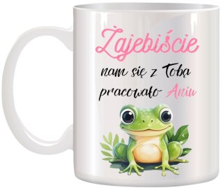 KUBEK NA POŻEGNANIE KOLEŻANKI KOLEGI Z PRACY Z IMIENIEM ŚMIESZNY PREZENT #