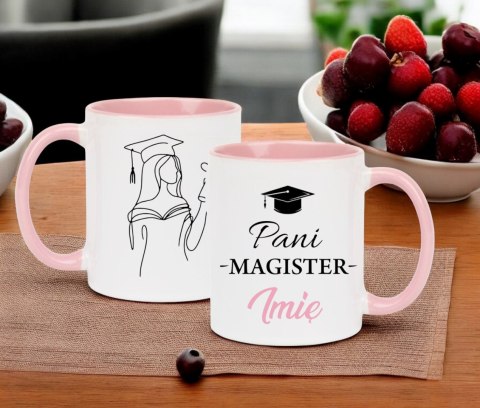 KUBEK PREMIUM Z NADRUKIEM PREZENT PANI MAGISTER IMIĘ ORYGINALNY UPOMINEK #