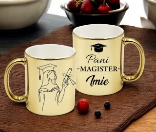 KUBEK PREMIUM Z NADRUKIEM PREZENT PANI MAGISTER IMIĘ ORYGINALNY UPOMINEK #