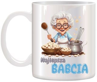 KUBEK Z NADRUKIEM ŚMIESZNY PREZENT DZIEŃ BABCI URODZINY IMIENINY BABCIA