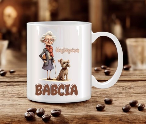 KUBEK Z NADRUKIEM ŚMIESZNY PREZENT DZIEŃ BABCI URODZINY IMIENINY BABCIA KUBEK Z NADRUKIEM ŚMIESZNY PREZENT DZIEŃ BABCI URODZINY IMIENINY BABCIA