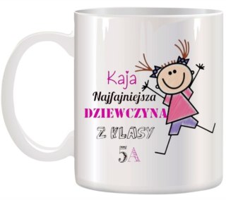 KUBEK Z NADRUKIEM PREZENT DLA KOLEŻANKI Z IMIENIEM NA URODZINY IMIENINY #