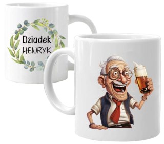 KUBEK Z NADRUKIEM ŚMIESZNY PREZENT DZIEŃ DZIADKA URODZINY IMIENINY DZIADEK#