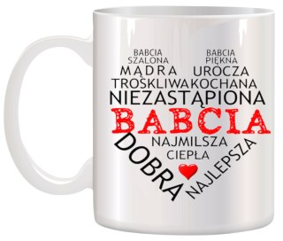 KUBEK Z NADRUKIEM ŚMIESZNY PREZENT DZIEŃ BABCI URODZINY IMIENINY BABCIA