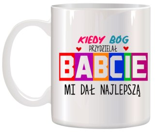 KUBEK Z NADRUKIEM ŚMIESZNY PREZENT DZIEŃ BABCI URODZINY IMIENINY BABCIA