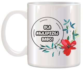 KUBEK Z NADRUKIEM ŚMIESZNY PREZENT DZIEŃ BABCI URODZINY IMIENINY BABCIA