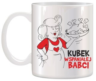 KUBEK Z NADRUKIEM ŚMIESZNY PREZENT DZIEŃ BABCI URODZINY IMIENINY BABCIA