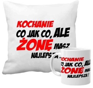 PODUSZKA I KUBEK PREZENT WALENTYNKI DLA DZIEWCZYNY CHŁOPAKA ŻONY MĘŻA WZORY