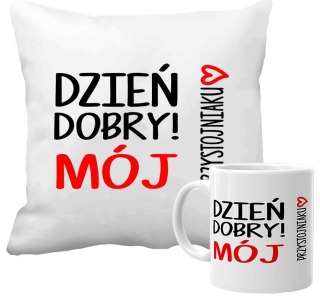 PODUSZKA I KUBEK PREZENT WALENTYNKI DLA DZIEWCZYNY CHŁOPAKA ŻONY MĘŻA WZORY
