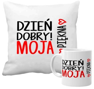 PODUSZKA I KUBEK PREZENT WALENTYNKI DLA DZIEWCZYNY CHŁOPAKA ŻONY MĘŻA WZORY