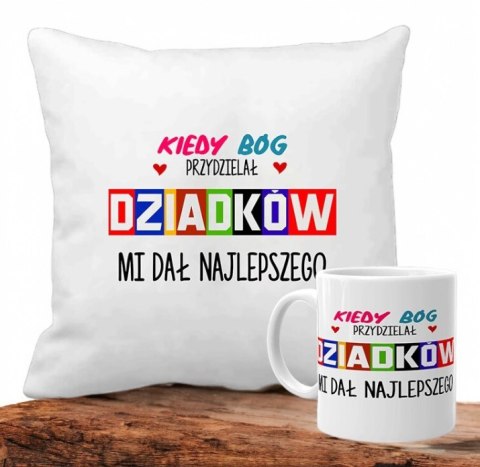 Poduszka i kubek zestaw prezent Dzień Dziadka Babci dziadek babcia wzory Poduszka i kubek zestaw prezent Dzień Dziadka Babci dziadek babcia wzory