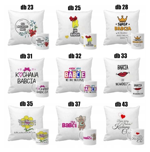 Poduszka i kubek zestaw prezent Dzień Dziadka Babci dziadek babcia wzory Poduszka i kubek zestaw prezent Dzień Dziadka Babci dziadek babcia wzory