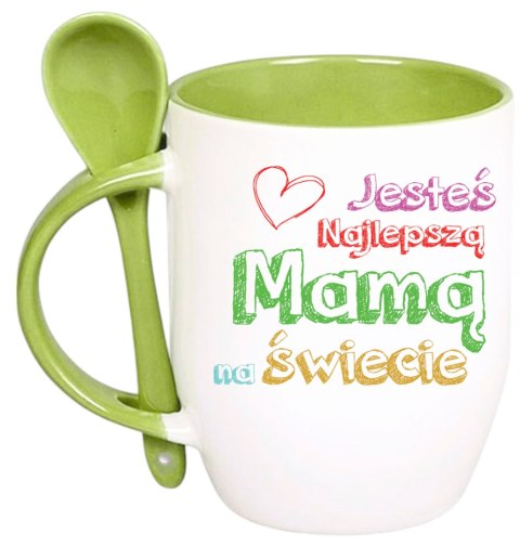KUBEK Z ŁYŻECZKĄ PREZENT NA DZIEŃ MATKI URODZINY DLA MAMY TEŚCIOWEJ WZORY KUBEK Z ŁYŻECZKĄ PREZENT NA DZIEŃ MATKI URODZINY DLA MAMY TEŚCIOWEJ WZORY