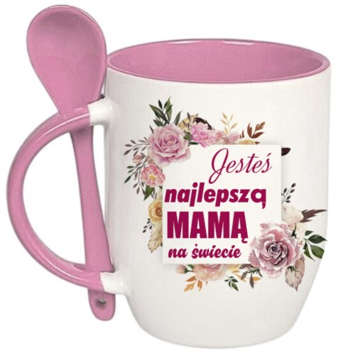 KUBEK Z ŁYŻECZKĄ PREZENT NA DZIEŃ MATKI URODZINY DLA MAMY TEŚCIOWEJ WZORY KUBEK Z ŁYŻECZKĄ PREZENT NA DZIEŃ MATKI URODZINY DLA MAMY TEŚCIOWEJ WZORY