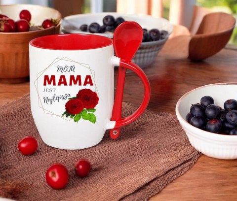 KUBEK Z ŁYŻECZKĄ PREZENT NA DZIEŃ MATKI URODZINY DLA MAMY TEŚCIOWEJ WZORY KUBEK Z ŁYŻECZKĄ PREZENT NA DZIEŃ MATKI URODZINY DLA MAMY TEŚCIOWEJ WZORY