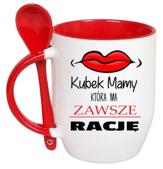 KUBEK Z ŁYŻECZKĄ PREZENT NA DZIEŃ MATKI URODZINY DLA MAMY TEŚCIOWEJ WZORY