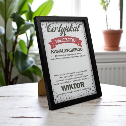 Ramka Certyfikat Prezent dla Pana Młodego Wieczór Kawalerski podpisy 21x30 Ramka Certyfikat Prezent dla Pana Młodego Wieczór Kawalerski podpisy 21x30