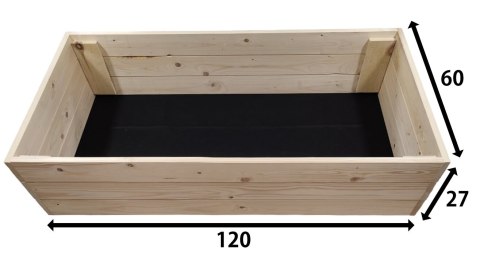 WARZYWNIAK ZIELNIK INSPEKT DREWNIANY SKRZYNIA NA WARZYWA 60x120 WYSOKI 27cm WARZYWNIAK ZIELNIK INSPEKT DREWNIANY SKRZYNIA NA WARZYWA 60x120 WYSOKI 27cm