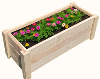 DONICA DREWNIANA OGRODOWA ZEWNĘTRZNA 83x35cm SOLIDNA SKRZYNKA NA ROŚLINY