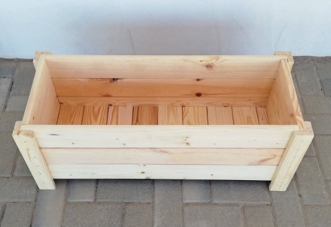 DONICA DREWNIANA OGRODOWA ZEWNĘTRZNA 83x35cm SOLIDNA SKRZYNKA NA ROŚLINY DONICA DREWNIANA OGRODOWA ZEWNĘTRZNA 83x35cm SOLIDNA SKRZYNKA NA ROŚLINY