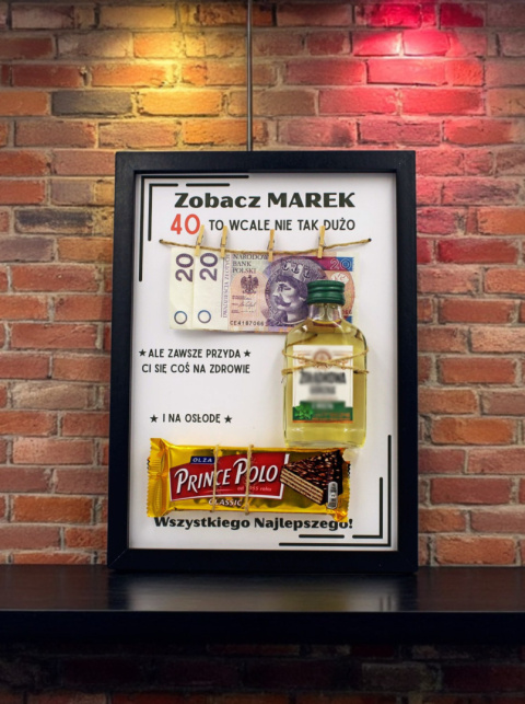 PREZENT NA 30 40 50 60 70 URODZINY RAMKA TABLICZKA NADRUK ŚMIESZNY UPOMINEK PREZENT NA 30 40 50 60 70 URODZINY RAMKA TABLICZKA NADRUK ŚMIESZNY UPOMINEK