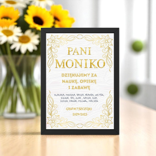Podziękowanie Ramka Prezent dla Pani Przedszkolanki Nauczycielki Szkoła