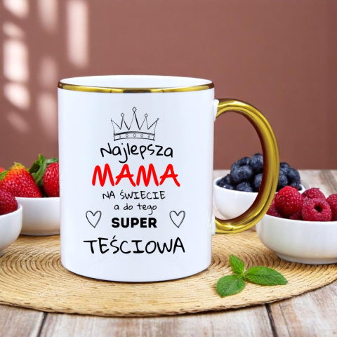 ZESTAW PREZENTOWY PODUSZKA I PIĘKNY KUBEK DLA MAMY DZIEŃ MATKI URODZINY