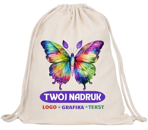 30 x PLECAK WOREK PREMIUM MOCNY Z DOWOLNYM NADRUKIEM ZDJĘCIE GRAFIKA LOGO TEKST