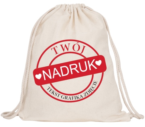 30 x PLECAK WOREK PREMIUM MOCNY Z DOWOLNYM NADRUKIEM ZDJĘCIE GRAFIKA LOGO TEKST