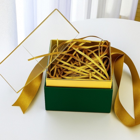 Eleganckie Pudełko Prezentowe Opakowanie na Kubek Prezent ze Wstążką