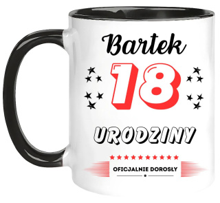 KUBEK PREZENT NA 18 URODZINY CHŁOPAKA KOLEGI Z DOWOLNYM IMIENIEM #