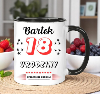 KUBEK PREZENT NA 18 URODZINY CHŁOPAKA KOLEGI Z DOWOLNYM IMIENIEM #