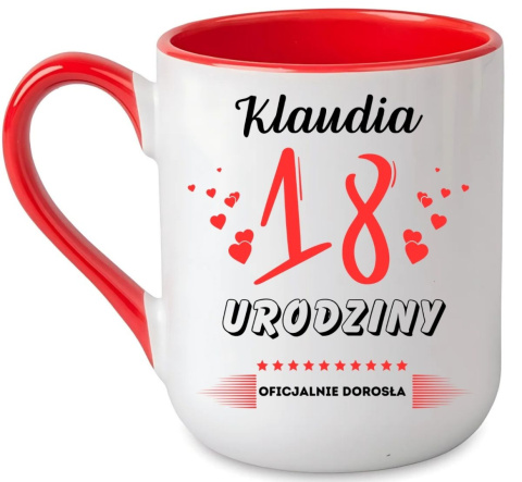 KUBEK PREZENT NA 18 URODZINY DZIEWCZYNY KOLEŻANKI Z DOWOLNYM IMIENIEM # KUBEK PREZENT NA 18 URODZINY DZIEWCZYNY KOLEŻANKI Z DOWOLNYM IMIENIEM #