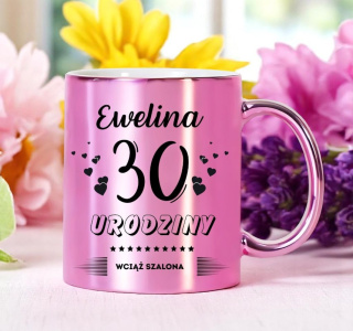 KUBEK PREZENT NA 30 URODZINY KOBIETY KOLEŻANKI MAMY Z DOWOLNYM IMIENIEM #