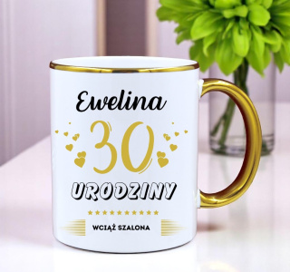 KUBEK PREZENT NA 30 URODZINY KOBIETY KOLEŻANKI MAMY Z DOWOLNYM IMIENIEM #