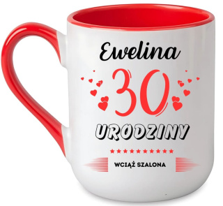 KUBEK PREZENT NA 30 URODZINY KOBIETY KOLEŻANKI MAMY Z DOWOLNYM IMIENIEM #